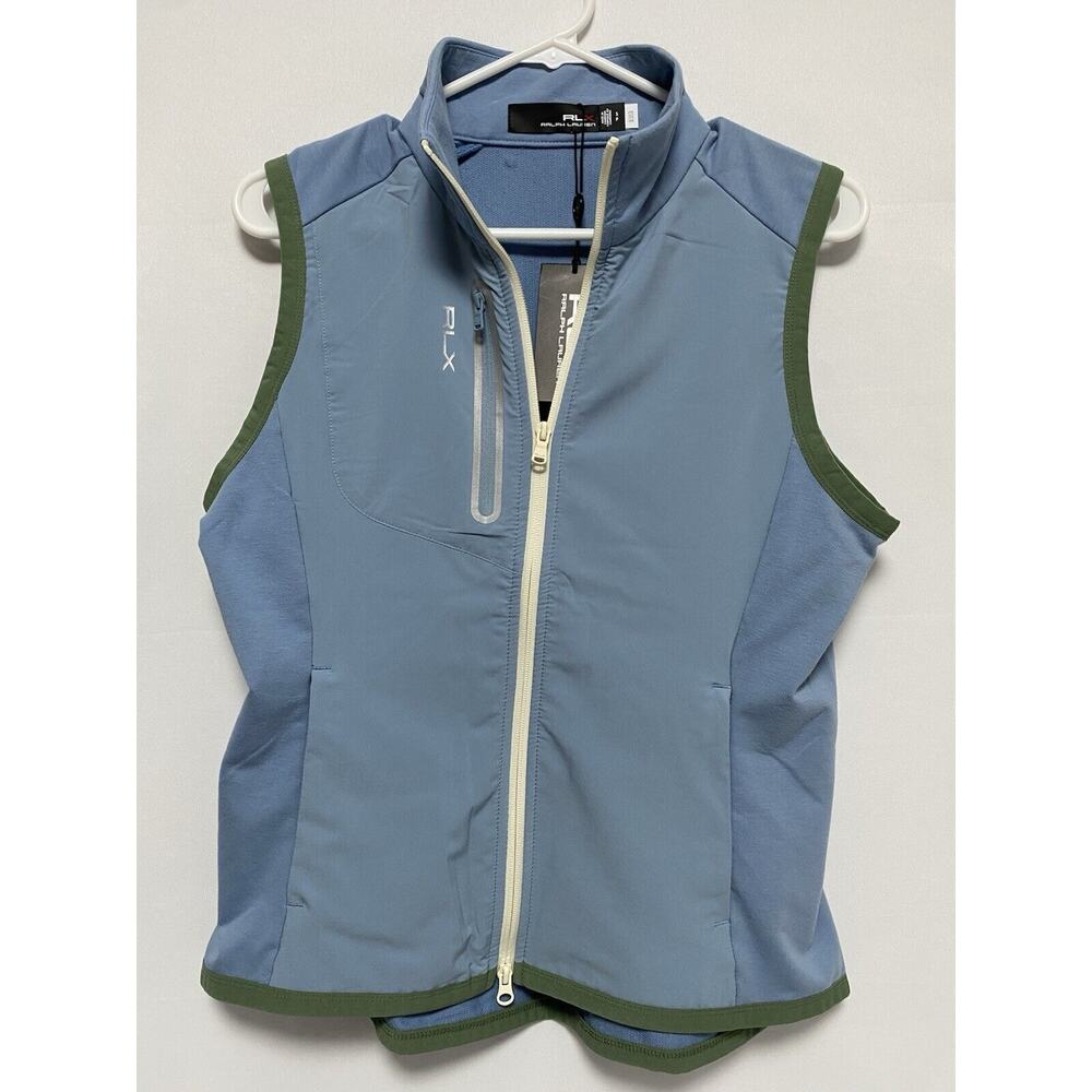 RLX Golf Ralph Lauren Women's Printed Terry Sleeveless Full-Zip Vest Size S NWT